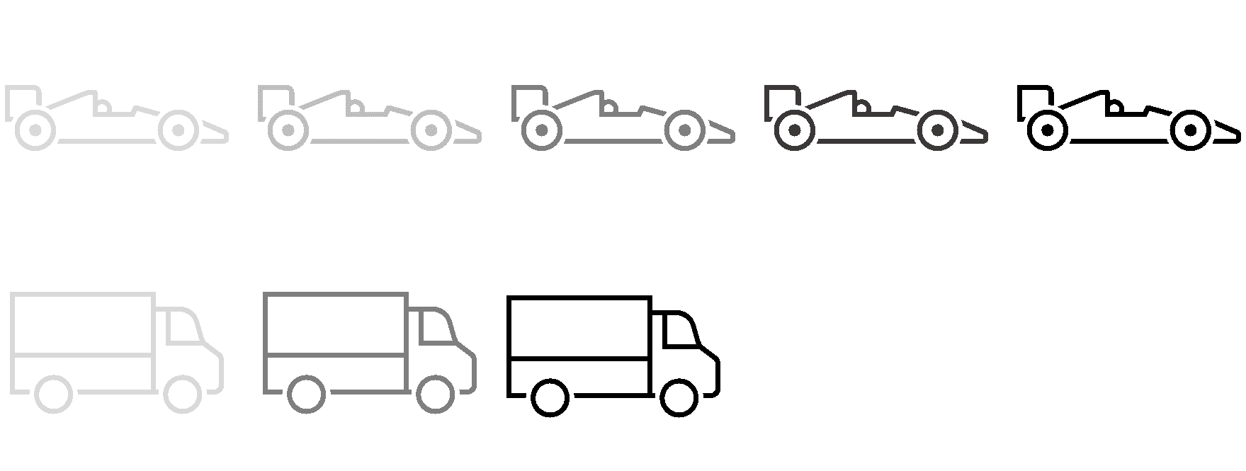 Figure 1: Analogy of the truck and the Formula One.