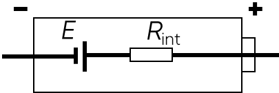 Figure 3: Simplified electrical model of a battery. 